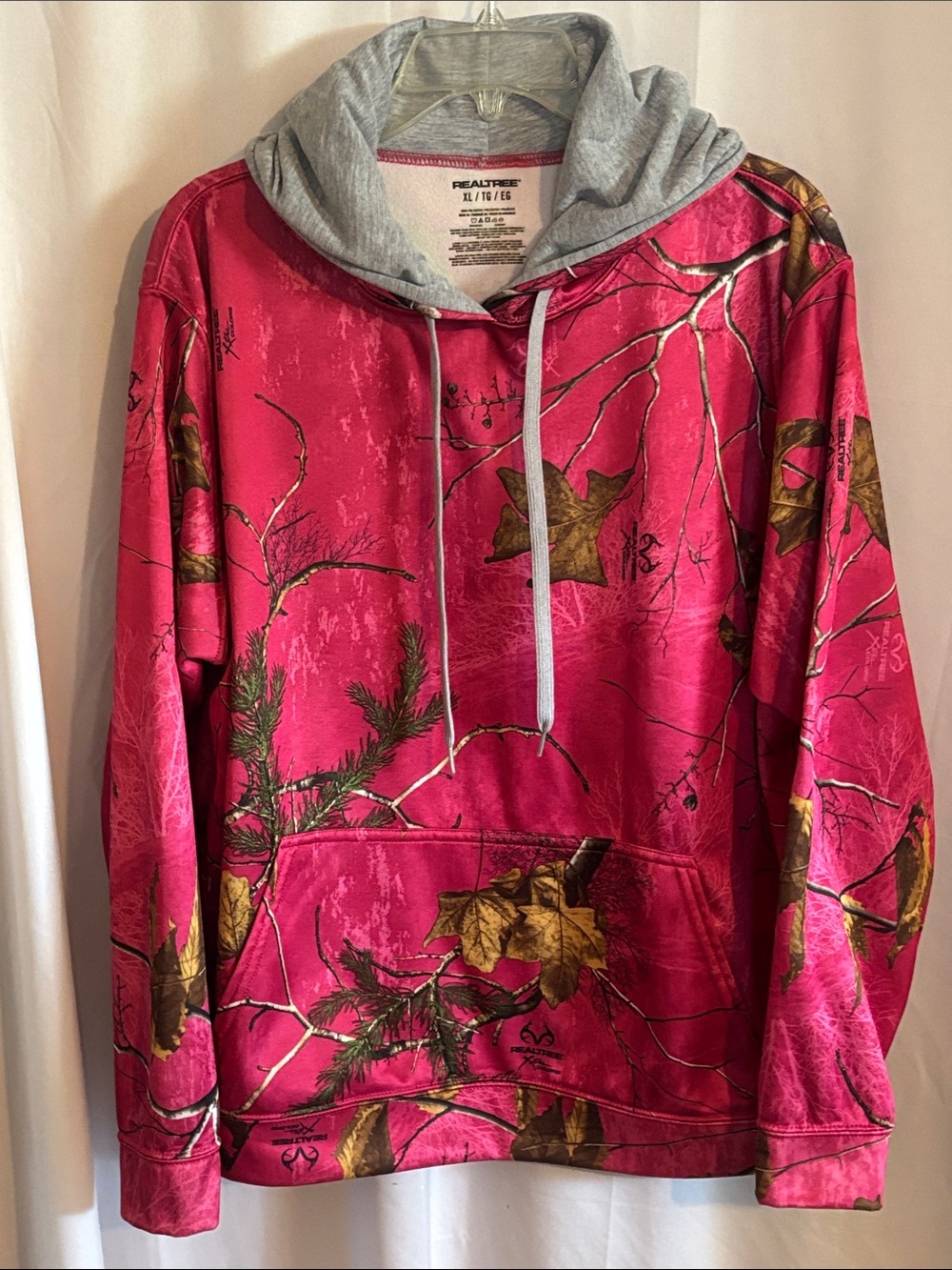 Realtree Xtra Colors Hot Pink Camo Hooded Sweatshirt XL Outdoor Gorpcore